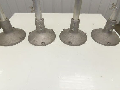8" Tabletop Conveyor Aluminum Pedestal Round Pipe Leg Stand 28"-32"H Set of 4