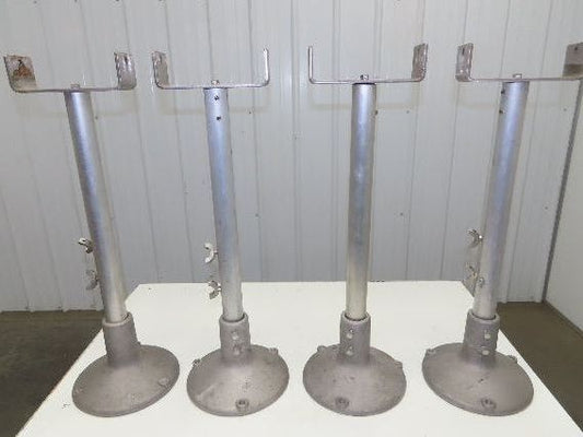 8" Tabletop Conveyor Aluminum Pedestal Round Pipe Leg Stand 28"-32"H Set of 4