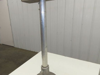 12.5" Tabletop Conveyor Aluminum Pedestal Round Pipe Leg Stand 27"-31"H Set of 2