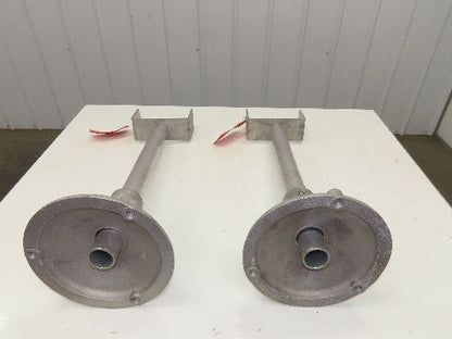 7" Tabletop Conveyor Aluminum Pedestal Round Pipe Leg Stand 24"-28"H Set of 2