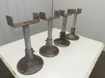 7" Tabletop Conveyor Aluminum Pedestal Round Pipe Leg Stand 16"-20"H Set of 4