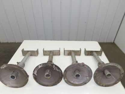 7" Tabletop Conveyor Aluminum Pedestal Round Pipe Leg Stand 16"-20"H Set of 4