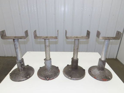 7" Tabletop Conveyor Aluminum Pedestal Round Pipe Leg Stand 16"-20"H Set of 4