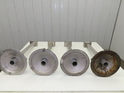 3.75" Tabletop Conveyor Aluminum Pedestal Round Pipe Leg Stand 25"-29"H Set of 4