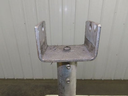 3.75" Tabletop Conveyor Aluminum Pedestal Round Pipe Leg Stand 27"-31"H Set of 4