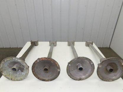 3.75" Tabletop Conveyor Aluminum Pedestal Round Pipe Leg Stand 28"-32"H Set of 4