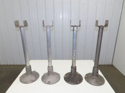 3.75" Tabletop Conveyor Aluminum Pedestal Round Pipe Leg Stand 28"-32"H Set of 4