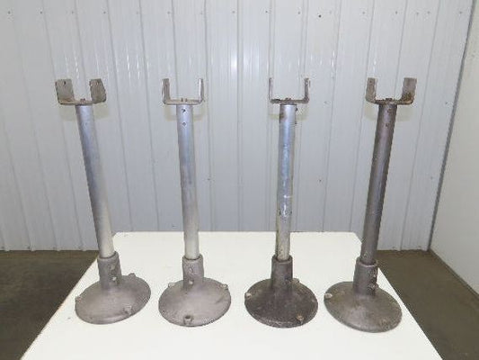 3.75" Tabletop Conveyor Aluminum Pedestal Round Pipe Leg Stand 28"-32"H Set of 4