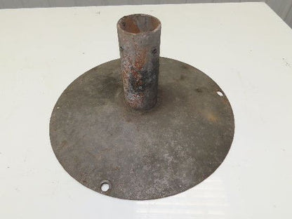 14" Steel Pedestal Base Round Pipe Conveyor Leg Stand Adj Height Lot of 3