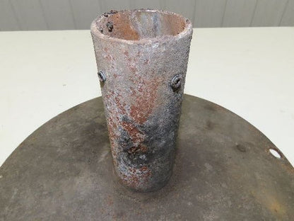 14" Steel Pedestal Base Round Pipe Conveyor Leg Stand Adj Height Lot of 3