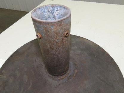 14" Steel Pedestal Base Round Pipe Conveyor Leg Stand Adj Height Lot of 3