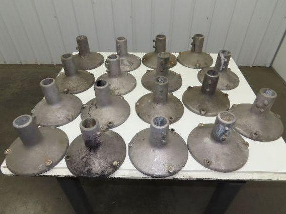 10" Cast Aluminum Pedestal Base Round Pipe Conveyor Leg Stand Adj Height