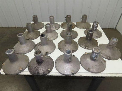 10" Cast Aluminum Pedestal Base Round Pipe Conveyor Leg Stand Adj Height