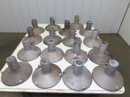 10" Cast Aluminum Pedestal Base Round Pipe Conveyor Leg Stand Adj Height