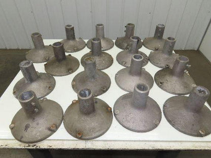 10" Cast Aluminum Pedestal Base Round Pipe Conveyor Leg Stand Adj Height