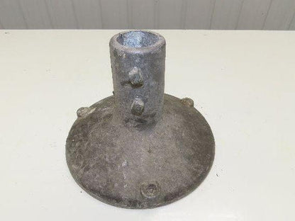 10" Cast Aluminum Pedestal Base Round Pipe Conveyor Leg Stand Adj Height