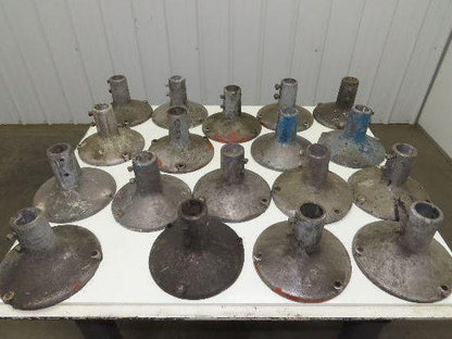 10" Cast Aluminum Pedestal Base Round Pipe Conveyor Leg Stand Adj Height