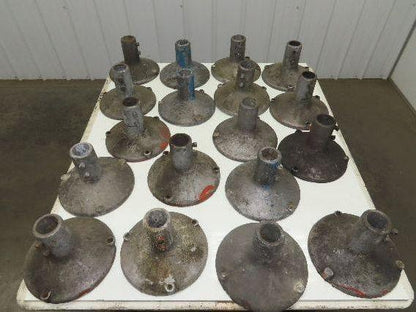 10" Cast Aluminum Pedestal Base Round Pipe Conveyor Leg Stand Adj Height