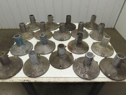 10" Cast Aluminum Pedestal Base Round Pipe Conveyor Leg Stand Adj Height
