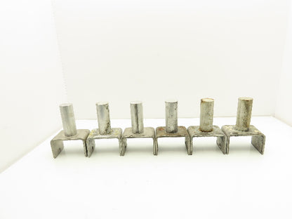 3.75" Tabletop Bottle Conveyor Leg Stand Mounting Bracket Aluminum Pipe Lot of 6