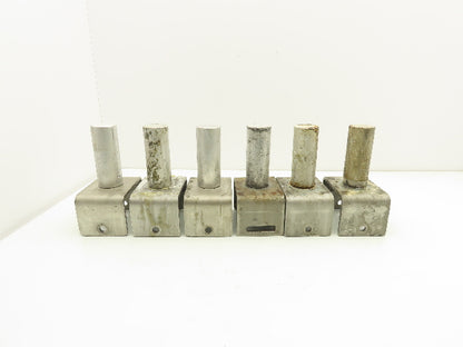 3.75" Tabletop Bottle Conveyor Leg Stand Mounting Bracket Aluminum Pipe Lot of 6