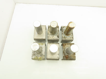 3.75" Tabletop Bottle Conveyor Leg Stand Mounting Bracket Aluminum Pipe Lot of 6