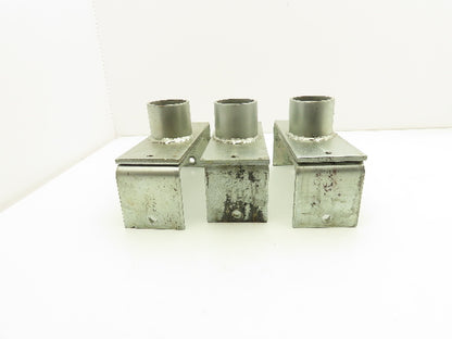 7.25-8.5" Tabletop Bottle Conveyor Leg Stand Mounting Bracket 2" Pipe Lot of 3