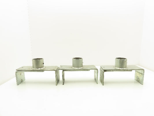 7.25-8.5" Tabletop Bottle Conveyor Leg Stand Mounting Bracket 2" Pipe Lot of 3