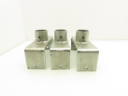 7.25-8.5" Tabletop Bottle Conveyor Leg Stand Mounting Bracket 2" Pipe Lot of 3
