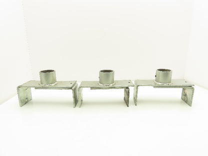 7.25-8.5" Tabletop Bottle Conveyor Leg Stand Mounting Bracket 2" Pipe Lot of 3