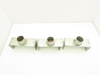 7.25-8.5" Tabletop Bottle Conveyor Leg Stand Mounting Bracket 2" Pipe Lot of 3