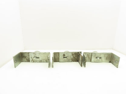 7.25-8.5" Tabletop Bottle Conveyor Leg Stand Mounting Bracket 2" Pipe Lot of 3