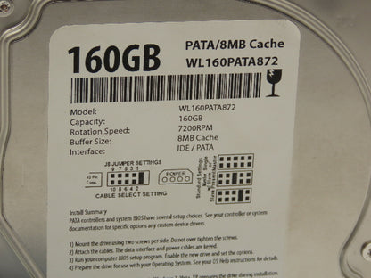 White Label WL160PATA872 160GB PATA/8MB Cache Notebook Hard Drive