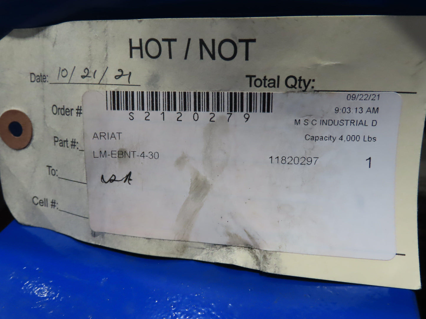 Vestil LM-EBNT-4-11 Lift Master Carriage Mount Forklift Truck Boom 4000 Lb