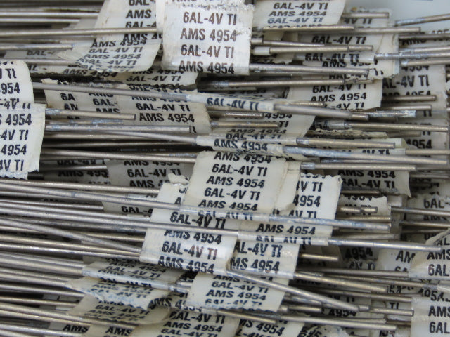 6AL-4VTI Titanium Welding Wire Rod 1/32 x 36" Long Lot of 330
