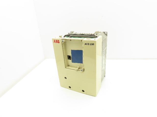 ABB ACS201-1P6-3-00-10 ACS 200 AC VFD Drive 1HP 480V 3PH Broken Cover
