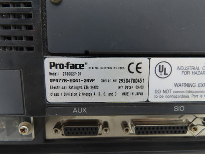 Pro-Face GP477R-EG41-24VP Digital HMI Operator Display Panel 24V