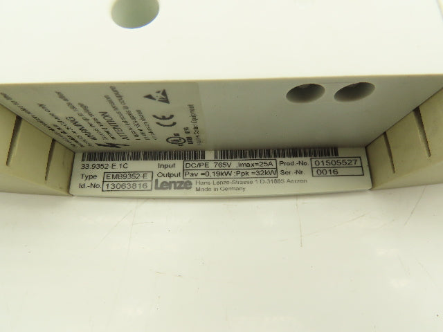 Lenze EMB9352-E Servo Drive Brake Chopper Module 25A