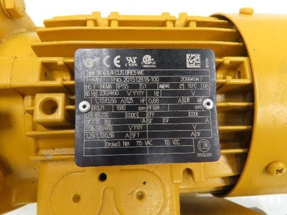 Nord SK 63L/4 Brake Gearmotor .25Hp 230/460V 3PH 159:1 Reducer 10rpm SK13VL