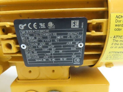 Nord SK 63L/4 Brake Gearmotor .25Hp 230/460V 3PH 159:1 Reducer 10rpm SK13VL-63L