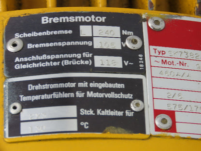 Nord SK 7382AZ-B-160L-12/4BR240TF AC Brake Motor 6kw 8Hp 1765 RPM 460V 3PH 160L