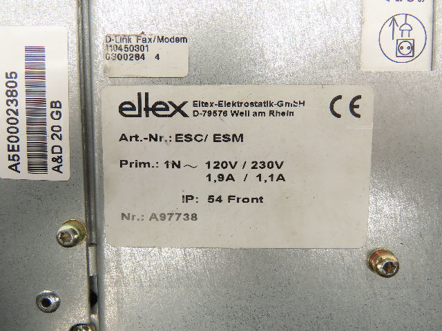 Siemens Ellex 6AV7722-1AC00 HMI Simatic PC Panel Windows Embedded 120-230V 12"