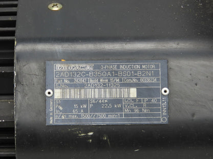 Indramat 2AD132C-B350A1-BS01-B2N1 AC Servo Spindle Motor 3PH