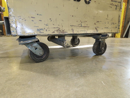 Portable Steel Hopper 1/2 Yard Tote Non-Tilt Towable Cart 36x24x30" Tan