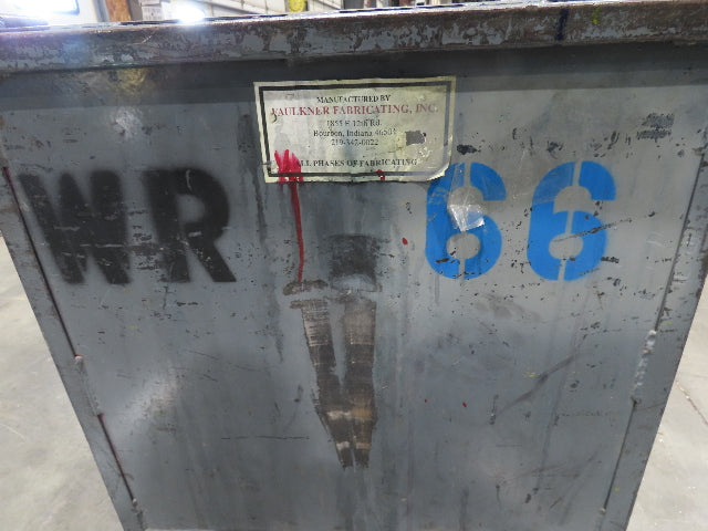 Portable Steel Hopper 1/2 Yard Tote Non-Tilt Towable Cart 36x24x30" Gray