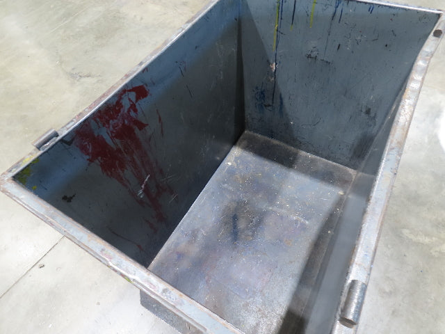 Portable Steel Hopper 1/2 Yard Tote Non-Tilt Towable Cart 36x24x30" Gray