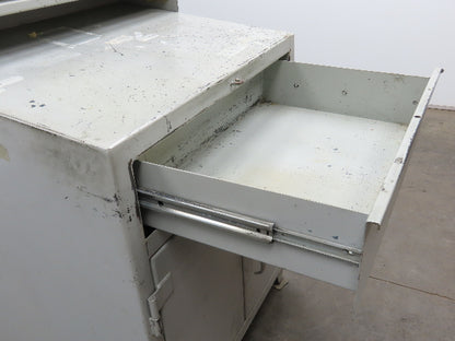 Strong Hold Extreme Duty 12 GA Shop Desk 1 Drawer Riser Shelf 36x28x54"