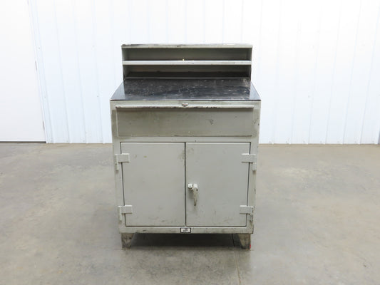 Strong Hold Extreme Duty 12 GA Shop Desk 1 Drawer Riser Shelf 36x28x54"