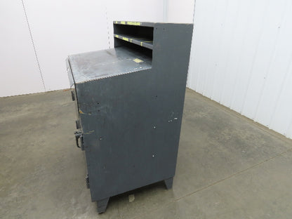 Strong Hold Extreme Duty 12 GA Shop Desk 1 Drawer Riser Shelf 36x28x54"
