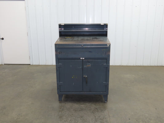 Strong Hold Extreme Duty 12 GA Shop Desk 1 Drawer Riser Shelf 36x28x54"